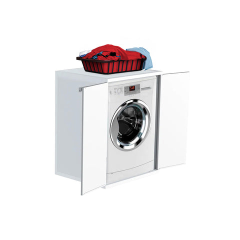 Meuble cache-lave-linge en résine PVC | Design élégant et résistant