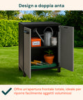 Mobile Basso Prime in Plastica Antiumidità 66x40x88 cm per Spazi Ristretti