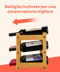 Avilia Organizer Portabottiglie Vino Compatto in Bambù 12 Bottiglie per Spazi Ridotti Ean 8056819052688