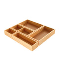 Avilia Set 5 Organizer Contenitori in Bambù Modulabili Salvaspazio Multiuso per Casa e Cucina Ean 8056819050134