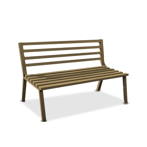 Banc Montecarlo Tourterelle en Acier Laqué au Design Moderne