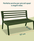 Panca Montecarlo Verde In Acciaio Verniciato Con Design Moderno