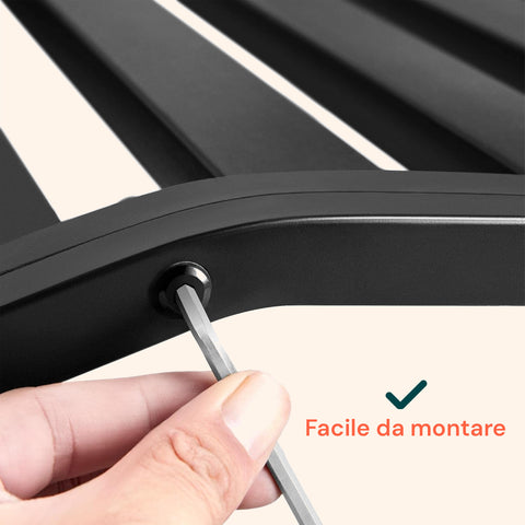 Panca Boulevard In Acciaio Nero Con Inserti Abs E Vernice Epossidica