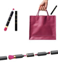 Set completo pennello makeup multiuso 4 in 1 con borsa regalo rosa, kit trucco professionale portatile per fondotinta cipria ombretto