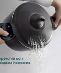 Pentola Con Scolapasta Antiaderente In Alluminio 22cm 5l