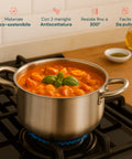 Casseruola Alta in Alluminio con 2 Maniglie Inox – Ø 24/28/32/36 cm