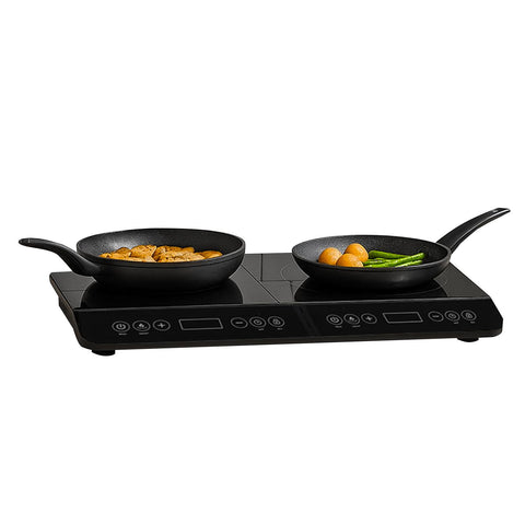 Plaque à induction double 3500W avec commandes tactiles et minuterie 4 heures LED Touch