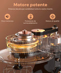 Planetaria Wintem motore potente 1500W poco rumorosa con protezione da surriscaldamento, tecnologia avanzata per impasti professionali