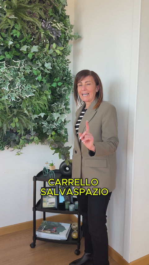 Avilia Carrello Salvaspazio Multiuso Nero con 3 Ripiani e Ruote Pratico ed Elegante per Cucina e Bagno Ean 8056819050165