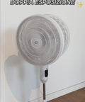 Ventilatore a Piantana 50W Doppia Esposizione, Altezza Regolabile con Display LED