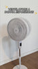 Ventilatore a Piantana 50W Doppia Esposizione, Altezza Regolabile con Display LED