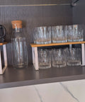 Avilia Set 2 Ripiani in Bambù con Struttura in Metallo Effetto Legno Design Moderno Salvaspazio e Multiuso Ean 8056819050103