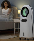 Wintem Ventilatore Raffrescatore Hurricane 110W Funzione Anionica, Timer 8h, Flusso 360° con Serbatoio 3,5L, LED Display e Telecomando  Ean-8052286431735