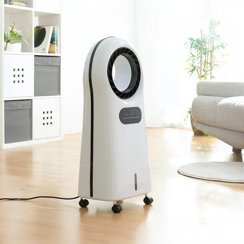 Wintem Ventilatore Raffrescatore Hurricane 110W Funzione Anionica, Timer 8h, Flusso 360° con Serbatoio 3,5L, LED Display e Telecomando  Ean-8052286431735