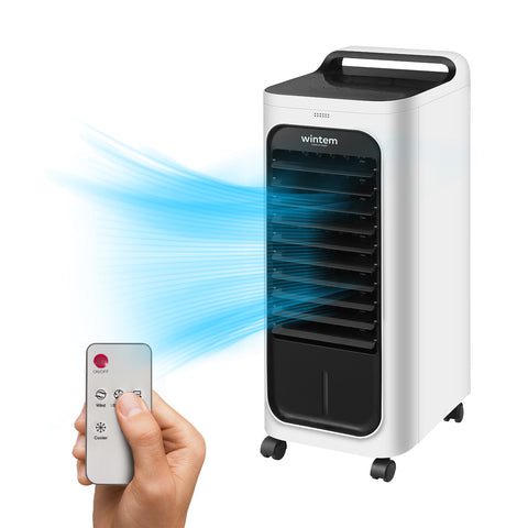Wintem Rinfrescatore d'Aria Evaporativo Portatile 80W 3 Modalità, Serbatoio 6 Litri con Timer 7L, Telecomando e Display LED Ean-8052286430981