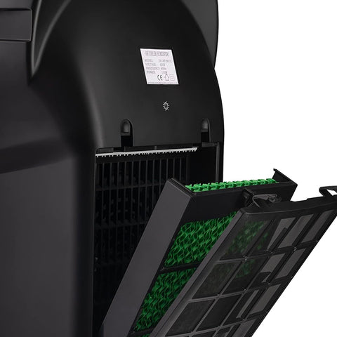 Raffrescatore Evaporativo ad Acqua 110W Portatile Silenzioso Serbatoio 5,5L Nero DCG Ean-8052780965347