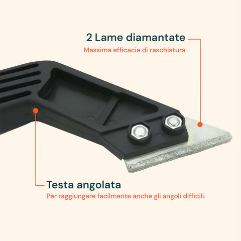 Raschietto Per Fughe Con Testa Angolata E Impugnatura Ergonomica