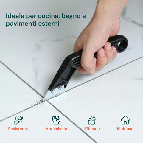 Raschietto Per Fughe Con Testa Angolata E Impugnatura Ergonomica