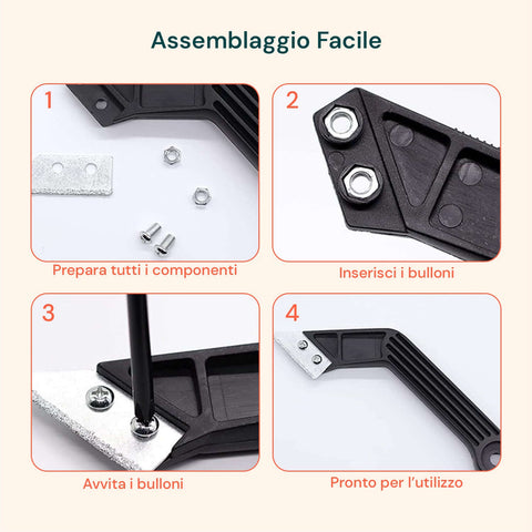 Raschietto Per Fughe Con Testa Angolata E Impugnatura Ergonomica