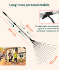 Rastrello Retrattile In Acciaio Carbonio