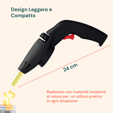 Saldatore Professionale 1,1kw a Gas con Cartuccia a Filetto 7/16