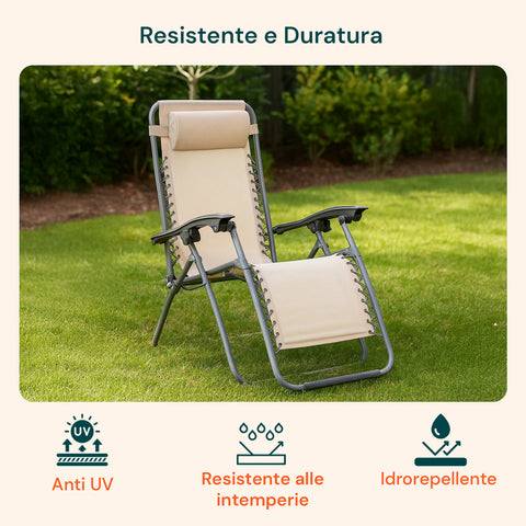 Resistente e duratura con protezione anti-UV, resistente alle intemperie e idrorepellente, tessuto textilene traspirante