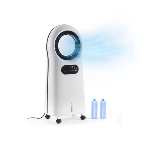 Wintem Ventilatore Raffrescatore Hurricane 110W Funzione Anionica, Timer 8h, Flusso 360° con Serbatoio 3,5L, LED Display e Telecomando  Ean-8052286431735