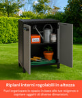Mobile Basso Prime in Plastica Antiumidità 66x40x88 cm per Spazi Ristretti