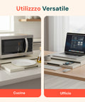 Organizer da Cucina con Ripiano Estraibile Salvaspazio per Forno a Microonde