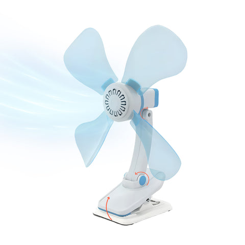 Ventilateur Portable 9W Silencieux à Pince Réglable pour Bureau, Maison et Lit