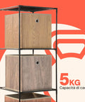 Scaffali Modulari 3 Ripiani in Stoffa-Set 2 Pezzi Altezza Regolabile 98x34x34cm Ean 8056819050196