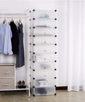 Scarpiera Multiuso 10 Ripiani Modulabili 40x17x10cm per Casa e Ufficio