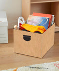 Scatole Organizer Beige Effetto Juta con Manici in Set da 4 Formati Ean-3560231537739