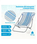 Sdraio resistente alle intemperie con tessuto fresco e traspirante, capacità di carico 80kg, resistente al sole e usura