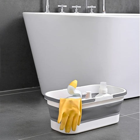 Avilia Secchio Pieghevole Salvaspazio in TPR Resistente con Manici e Design Compatto Richiudibile Ean 8056819050127