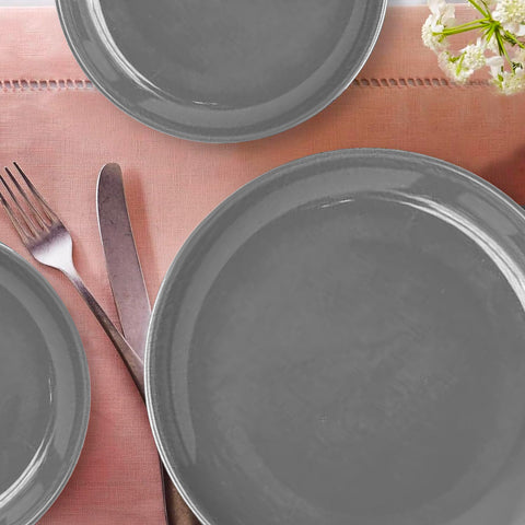 Avilia Servizio 18 Piatti Twist in Porcellana Resistenti con Design Moderno Elegante Raffinato Grigio Ean-8056897155264