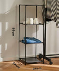 Avilia-Scaffali Modulari 3 Ripiani in Stoffa-Set 2 Pezzi Altezza Regolabile 98x34x34cm Ean 8056819050196