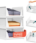 Avilia Set 3 Contenitori Cassetti Multiuso Portaoggetti Impilabili e Richiudibili i Ean 8056819050172