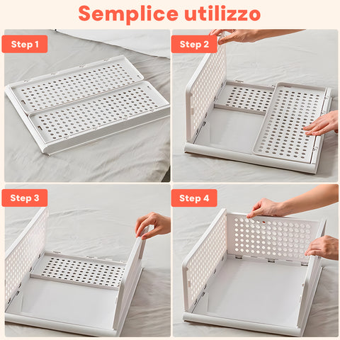 Avilia Set 3 Contenitori Cassetti Multiuso Portaoggetti Impilabili e Richiudibili i Ean 8056819050172