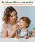 Salviette Neonato al Talco – 216 /1 296 Pz con Crema Dermolenitiva