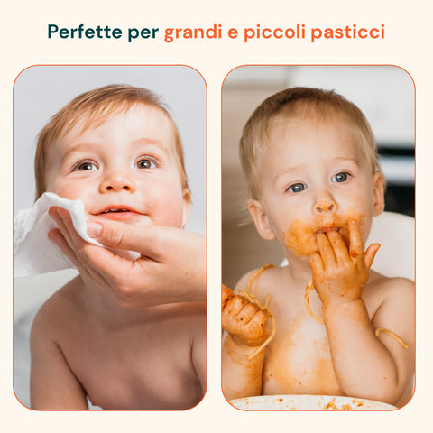 Salviette Neonato al Talco – 216 /1 296 Pz con Crema Dermolenitiva