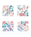 Sottobicchieri Floreali in Ceramica – Set 4 per Bevande Calde e Fredde