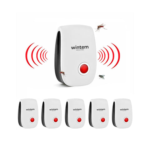 Wintem Repellente Ultrasuoni Elettrico Non Tossico per Zanzare, Topi e Insetti fino a 12 mq - Set da 6 Ean-8052286430813