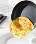 Set padelle Bavaria antiaderenti 12 pezzi - frittata con verdure cotta perfettamente su piano cottura a induzione, manici removibili neri
