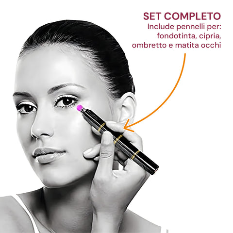 Set completo pennelli multiuso per trucco con funzioni multiple: fondotinta, cipria, ombretto e matita occhi, kit makeup professionale