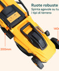 Tosaerba Elettrico 1400W a Spinta con Sacco 35L e 5 Altezze di Taglio