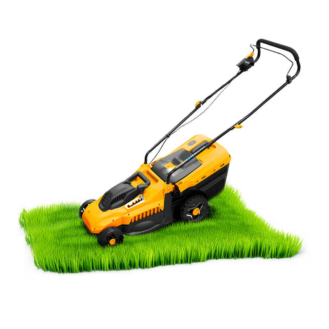 Tosaerba Elettrico 1400W a Spinta con Sacco 35L e 5 Altezze di Taglio