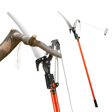 Svettatoio Potatore Telescopico con Sega in Acciaio 330 mm, Corda Nylon e Forbici Tagliarami Ean-8054134474604