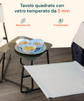 Set Cannes Salotto Con Tavolo In Vetro E 2 Poltrone
