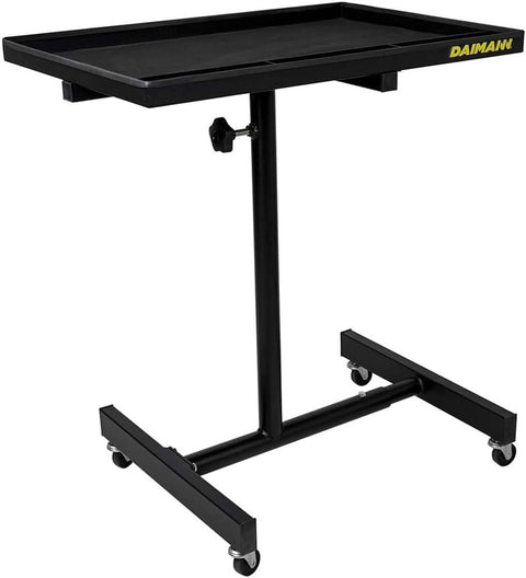 Tavolo mobile FT01 Daimann con struttura in acciaio resistente, piano 73,5x50,5 cm e ruote scorrevoli per officina